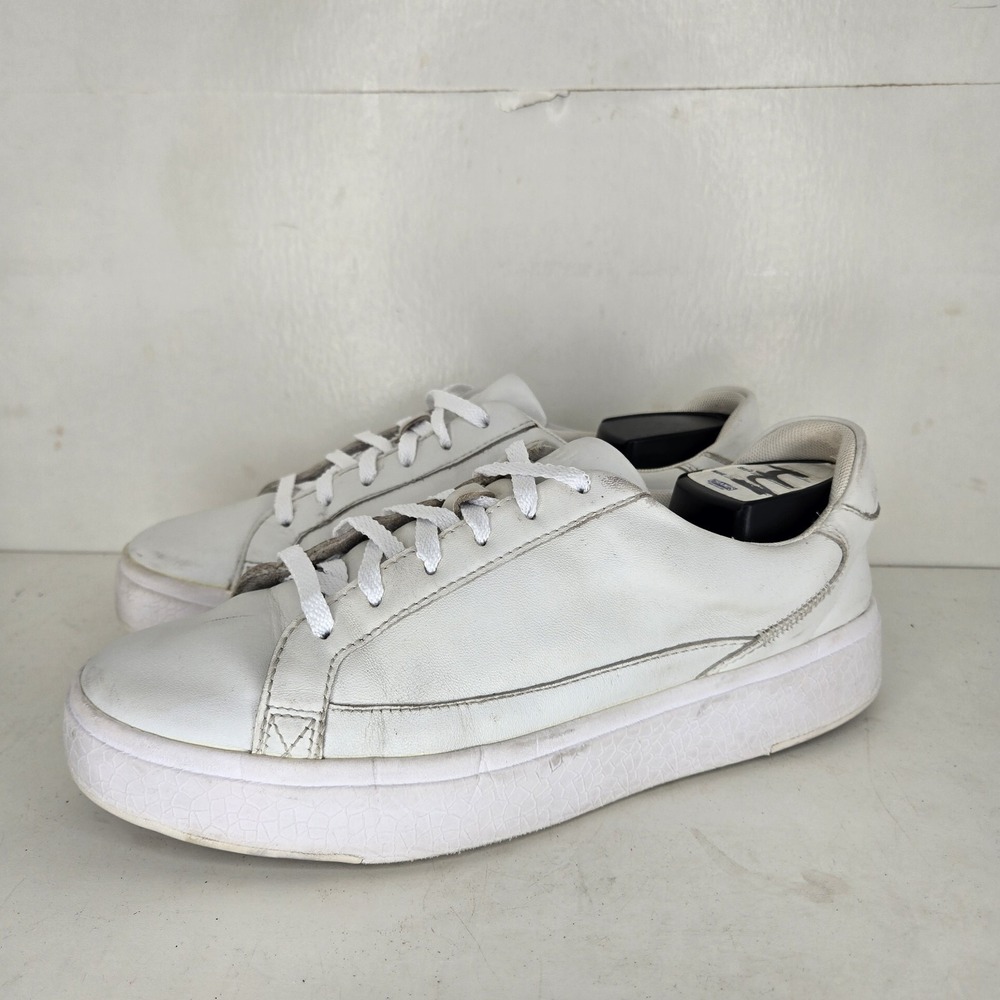 Kizik Vegas Walking Shoes Sneakers Mens Size 8.5 White Leather Casual Lace Up - Picture 3 of 11